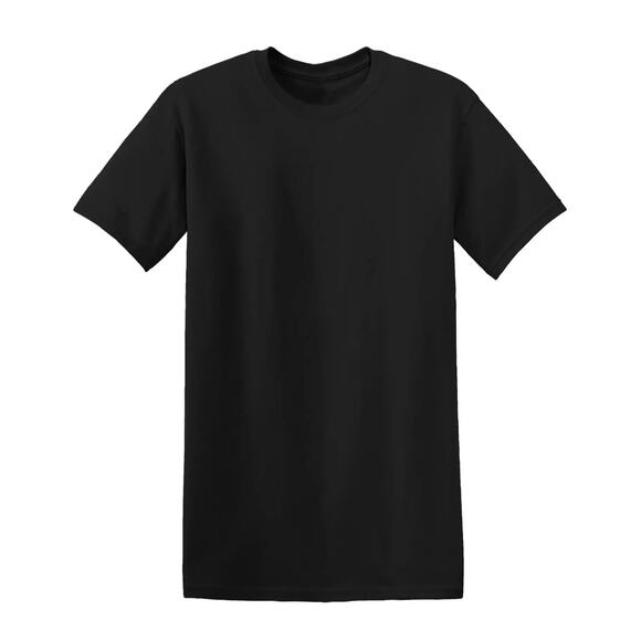 Gildan 5000 Black T-Shirt 5-Pack – Heavy Cotton XL Plain Crew Neck men3201 - Picture 3 of 3
